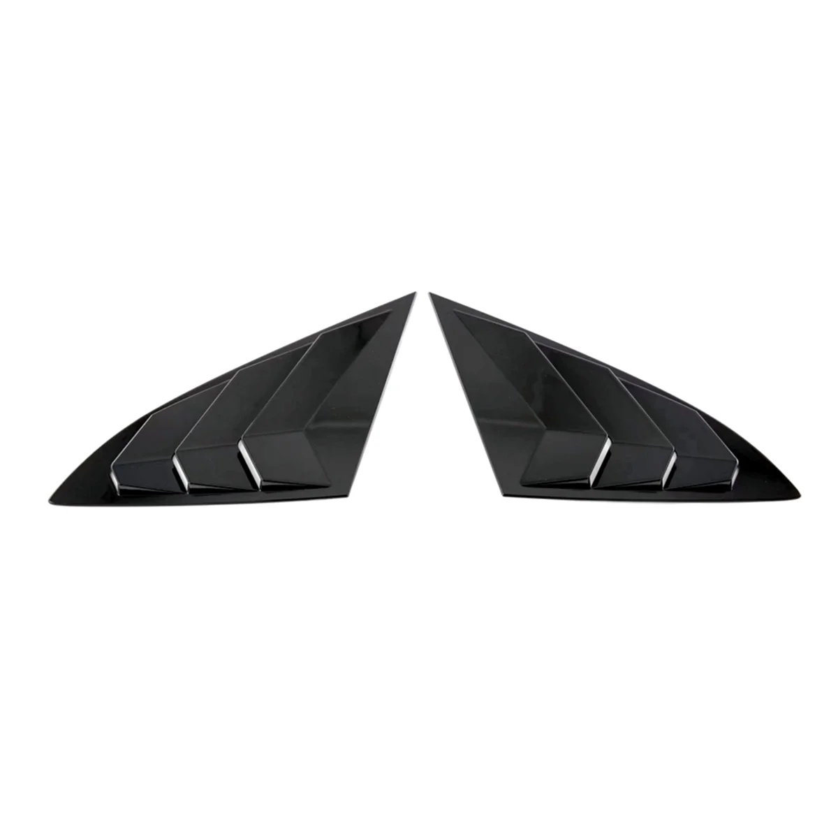 For -V 2023 2024 Car Rear Spoiler Wing Side Window Triangle Trim Cover Trim Accessories - ABS Black