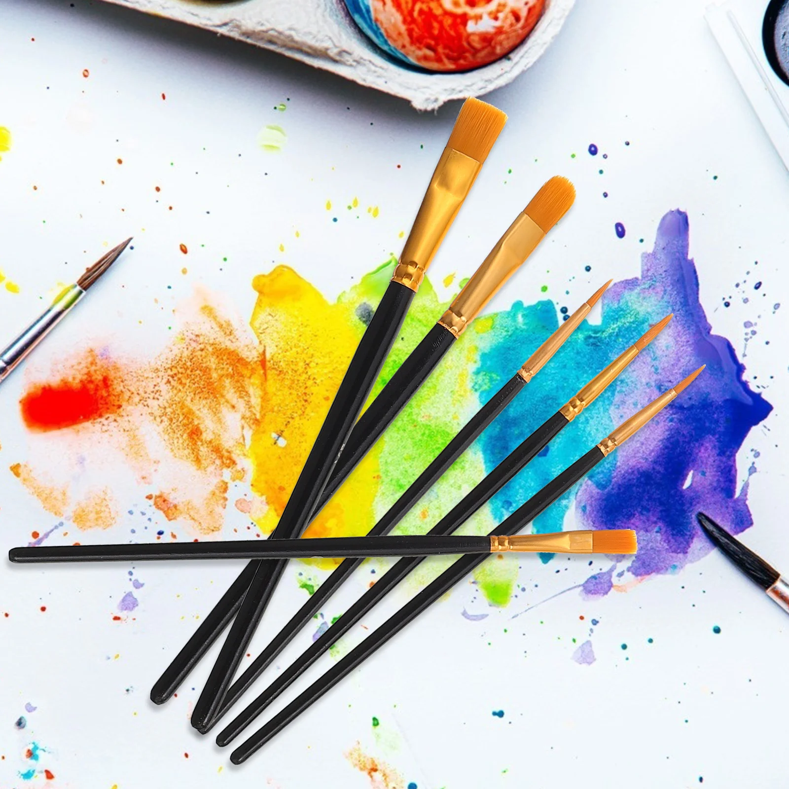 

Oil Painting Brush Set Multi-needle Nylon Bristles Watercolor Supplies Paint Tools Kids Adults Reusable Safe Gifts Art Craft