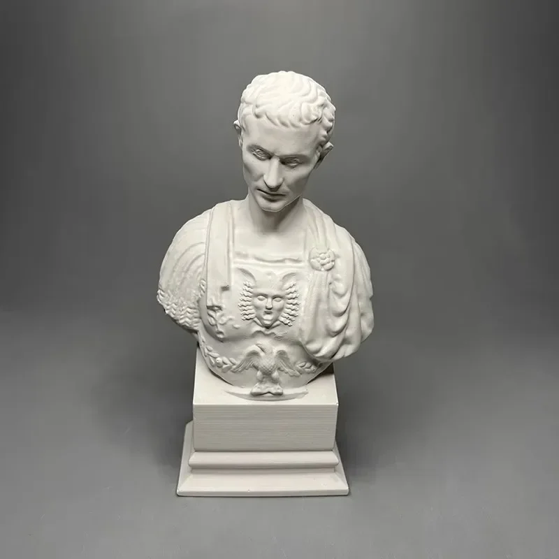 Caesar's Plaster Sculpture Personalized Creative Character Model Ornament Museum Replica Art Decoration Desktop Aesthetics