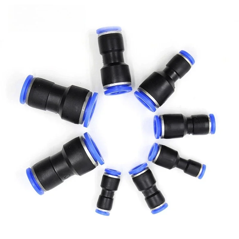 Pneumatic Fitting Air Hose Connector Union Straight Tube Push-in Adapter PU PG Inner Diameter Quick Couping 4mm 6mm 8mm 10mm12mm