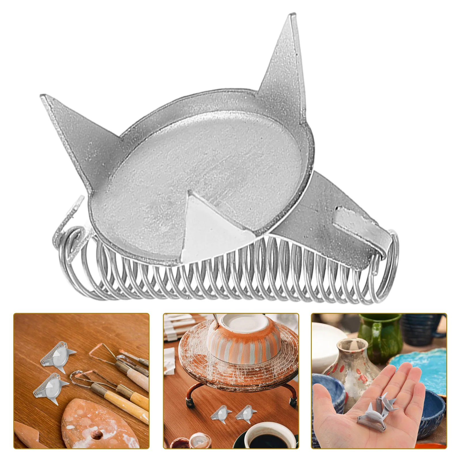 Ceramic Glazing Tools Ceramics Gripper Smooth Kiln Tongs Pottery Smoothing Metal Throwing Gauge