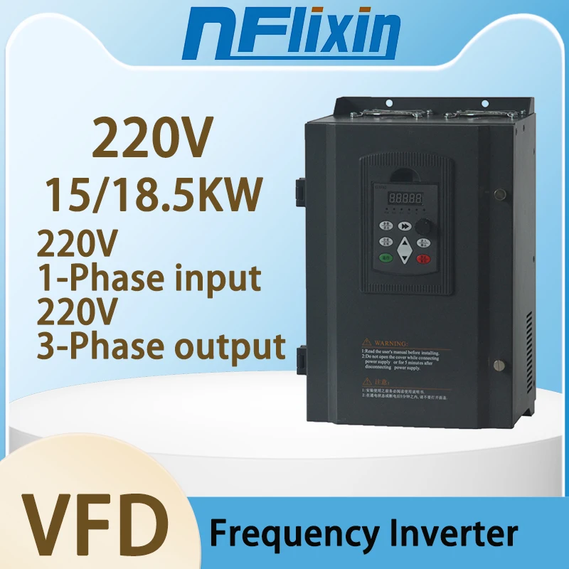 220V VFD Inverter 15KW 18.5KW 22KW 30KW 37KW 45KW Frequency Inverter Converter 1P input 3P Output 220V For motor speed