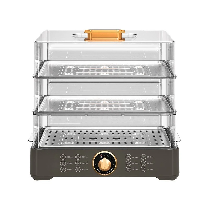 Electric steamer three-layer household, multi-functional steaming fish large capacity, stainless steel steamer