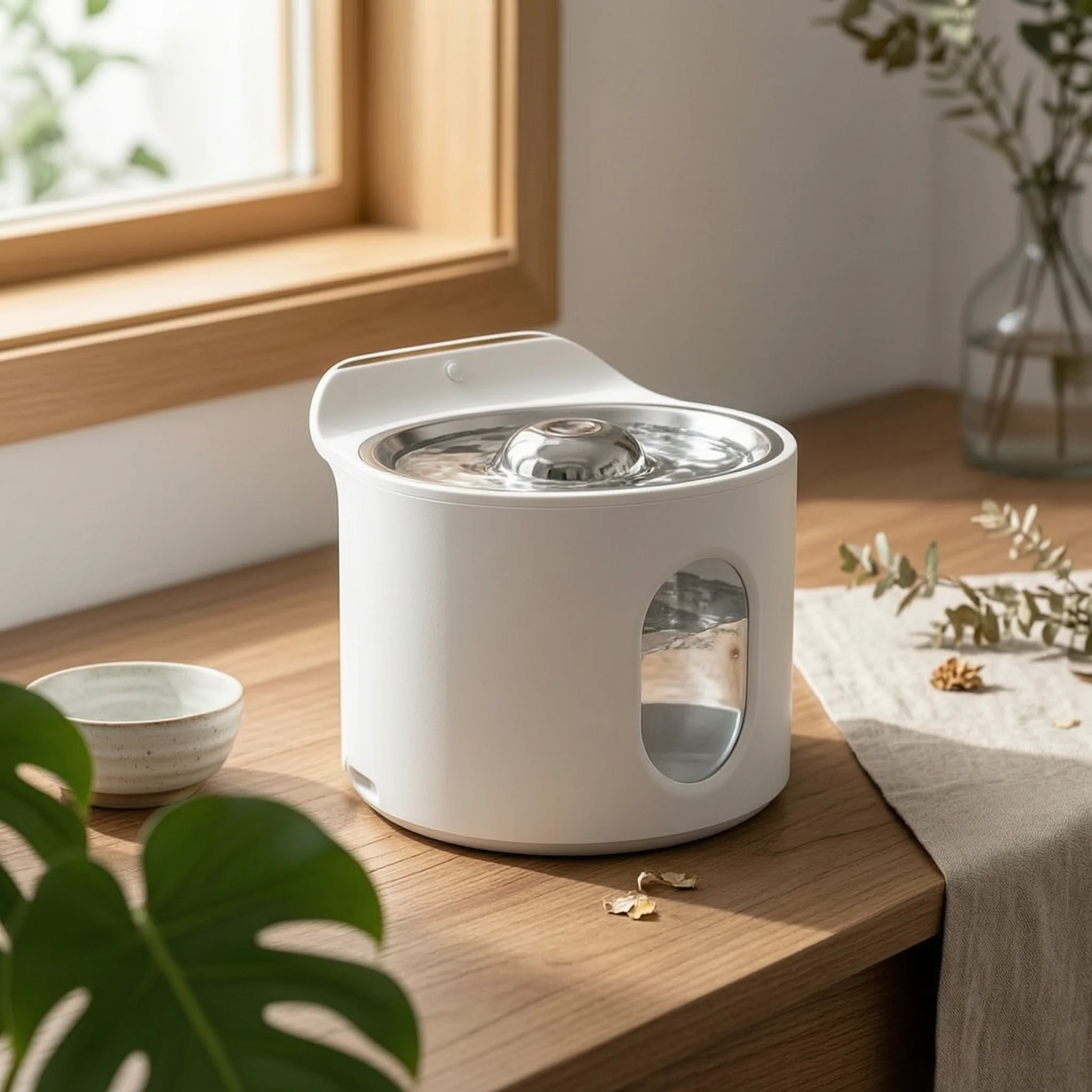 Cat Water Fountain Smart Cordless Cat Water Fountain Easy to Clean Phthalate-Free-Safe for Cats, Home, Indoor