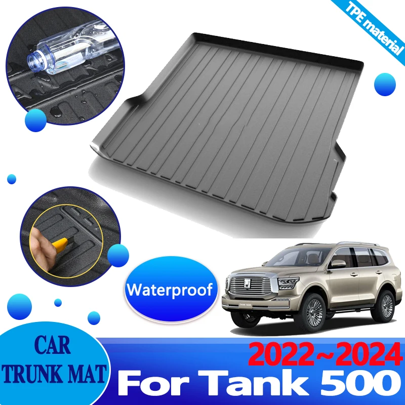 Car Trunk Mats for GWM Great Wall Tank 500 Accessories 2022 2023 2024 Waterproof Carpet Liner Anti-scratch Cushion Storage Pad