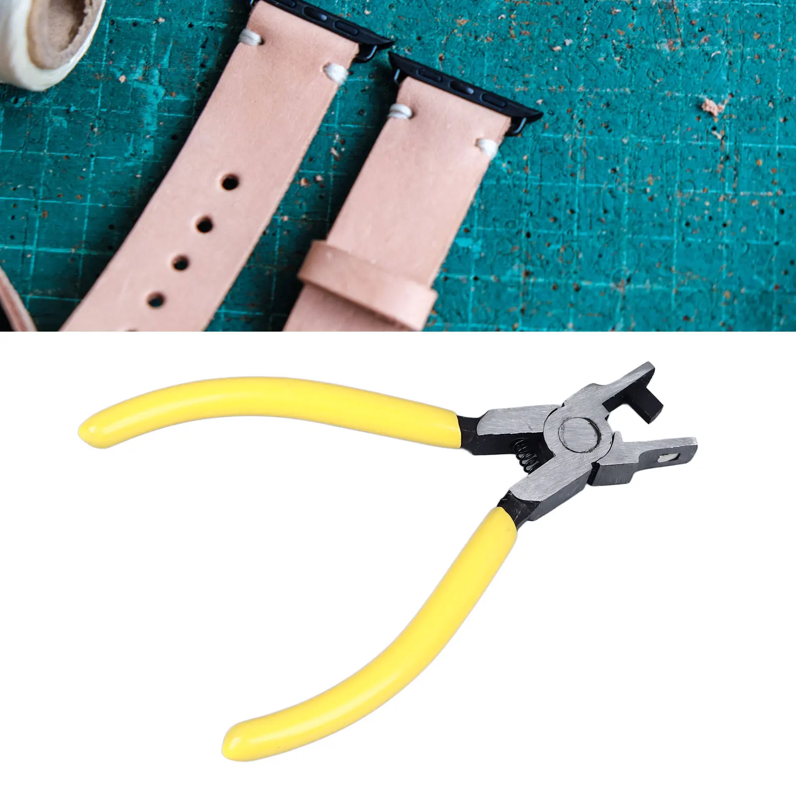 Leather Hole Punch Pliers Watch Band Puncher Leather Rubber Strap Punch Plier Carbon Steel Hand Punch Tool 4x2mm  Hole