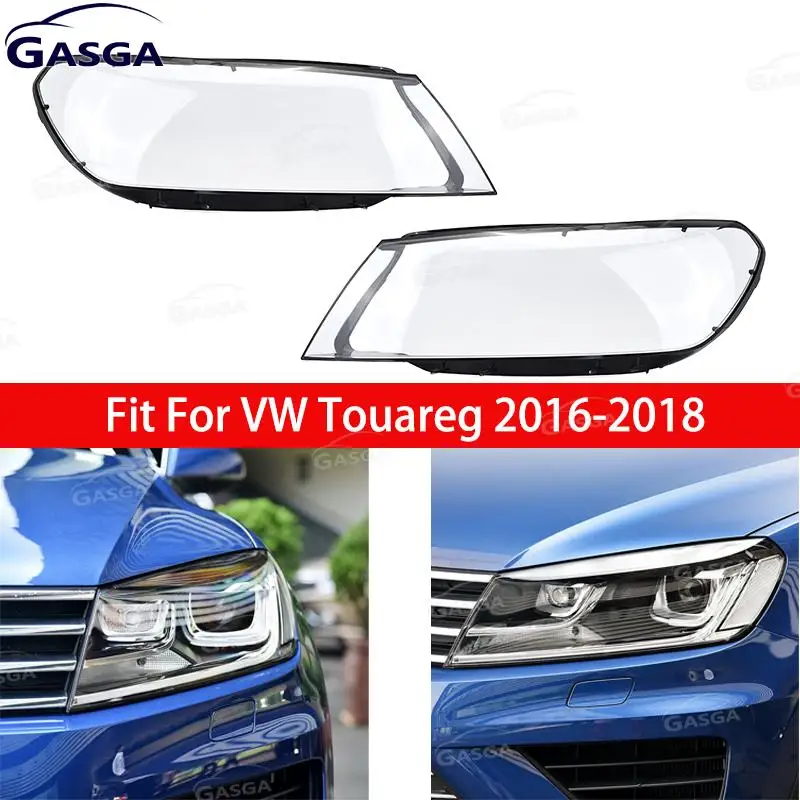 

Fit For Volkswagen VW Touareg 2016-2018 Car Front Headlamps Cover Shell Waterproof Clear Headlight Lens(Integrated molding)
