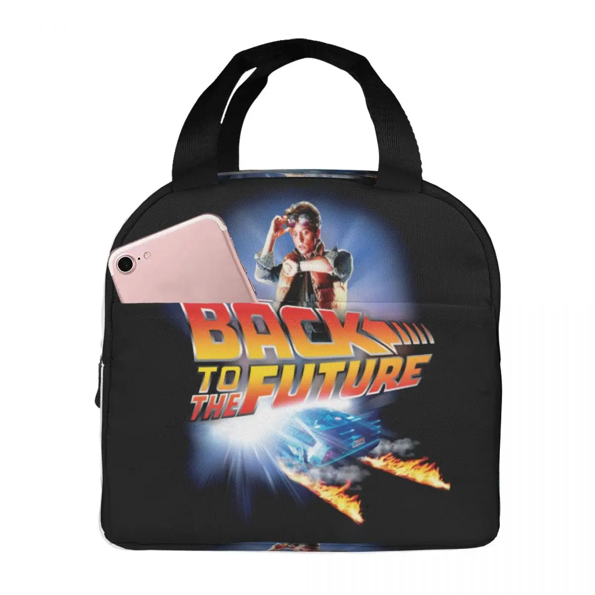 Back To The Future Insulated Lunch Bag for Camping Travel Science Fiction Comedy Tv Movie Leakproof Thermal Cooler Bento Box
