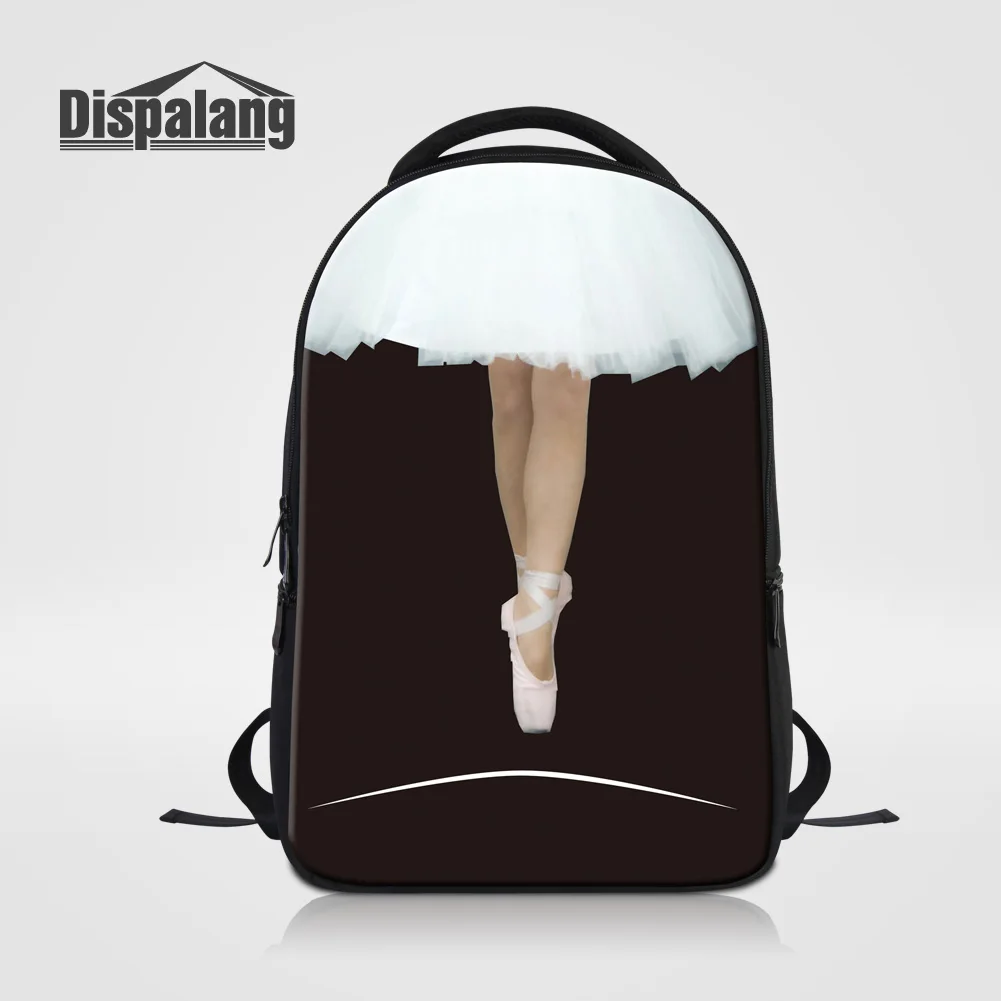 Women's Travel Backpack For Laptop Ballet Girl Printing School Bag Custom Free Name Female Mochila Escolar College Ipad Bookbag