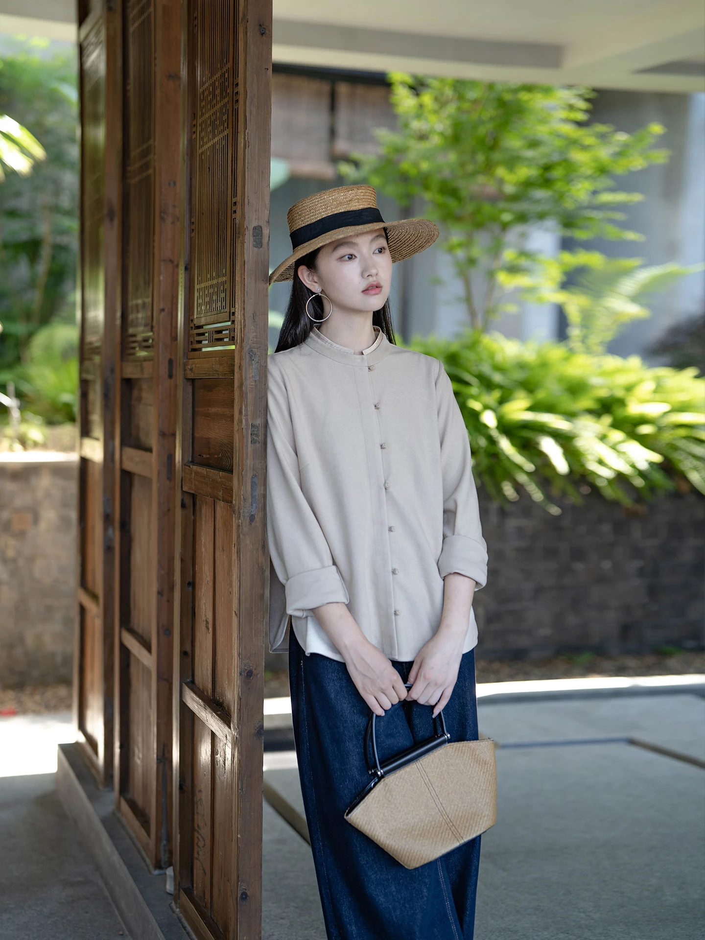 

Original Yangzu 32-Piece Circle Silk Cotton Blend Simple Rustic Artistic Versatile irt Friehip Warm Sun Ten