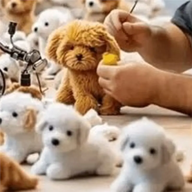 

BEDW-Electric Plush Puppy, White Puppy Doll, Robotic Puppy That Makes Noise, Birthday Gift.