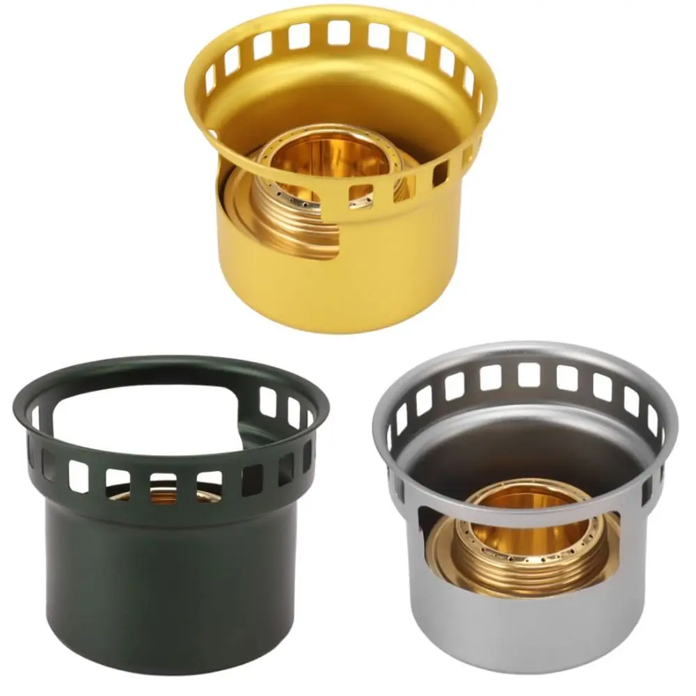 Langlebiger Aluminiumlegierungs-Spiritusbrenner Tragbarer Leichtgewichtiger Campingkocher Alkoholkocher für Rucksacktouren