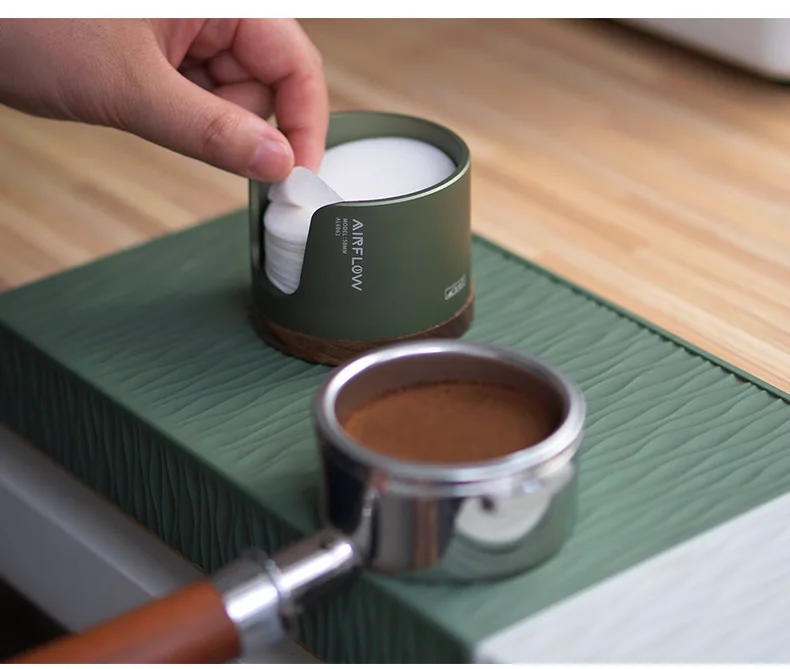 51/53/58MM Round Filter Paper Holder Universal Storage Box With Handle Dust Box 120Pcs Moka Pot Coffee Filter Paper Organizer