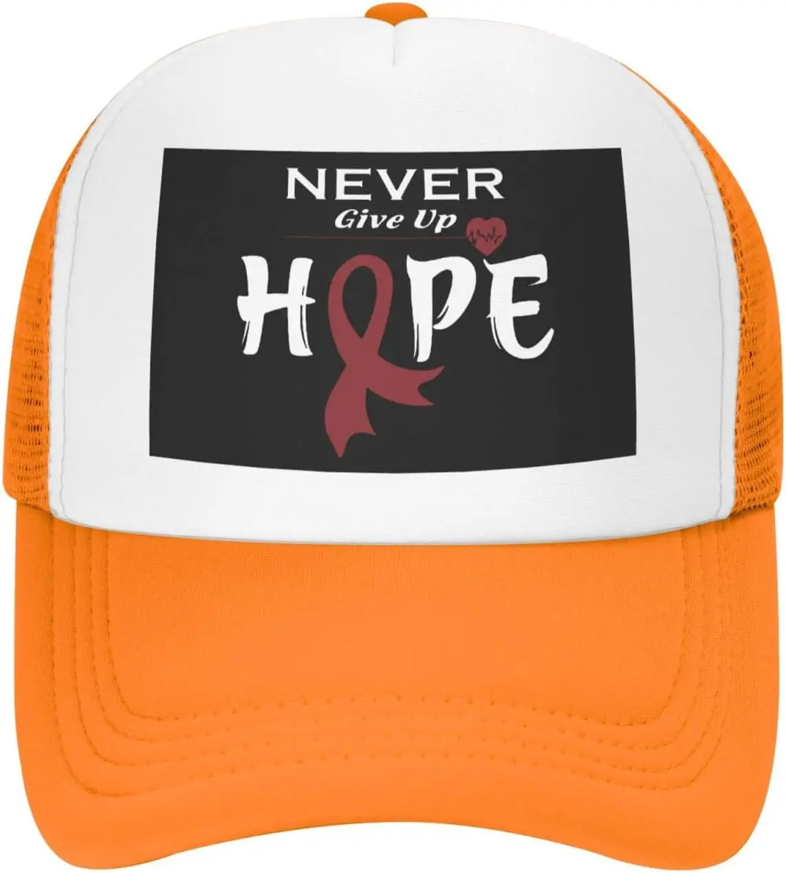 Multiple Myeloma Awareness Trucker Hat Adjustable Mesh Snapback Cap for Casual Outdoor Wear