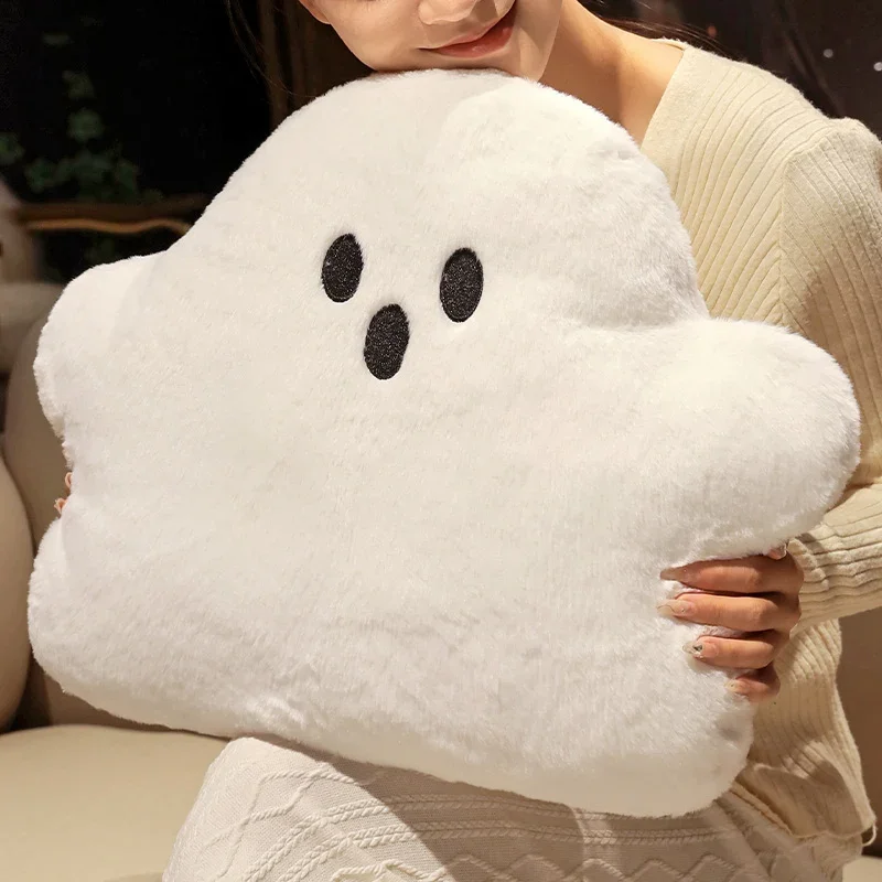 

Soft Huggable Plushie Halloween Decoration Room Ghost Clouds Halloween Cartoon Pillow Girl Skin Friendly Full Plush Toy Pillow