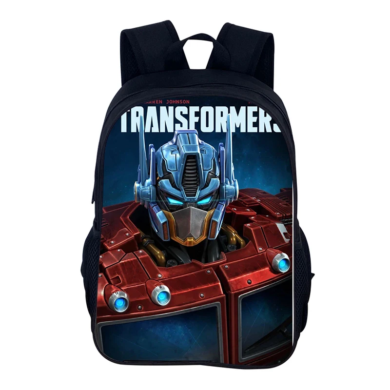 O-Optimus Primes T-Transformers 40 cm/15.7 pollici Zaino Studente di scuola Borsa con cerniera Borse per libri Laptop Mochila per ragazzo Ragazza Miglior regalo