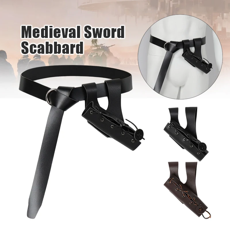 

Adjustable Medieval Belt Strap Sword Holder Sheath Scabbard Adult Men Larp Knight Weapon Cosplay Props Rapier Ring Belt Holster