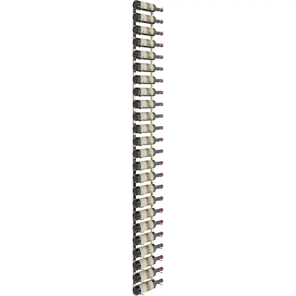 

Wall-Mounted 8-Bottle Wine Rack, Modern Label-Forward Design in Bronze