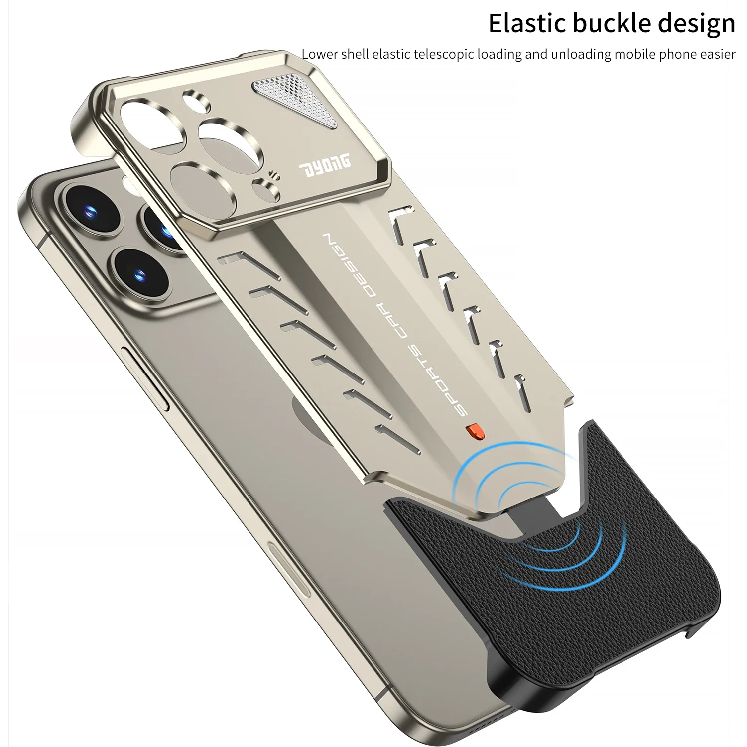 Titanium Ultra-Thin Frameless Mobile Phone Case For Iphone 16 15 14 13 Pro Max Shockproof and Cooling Sports Car Design  Case