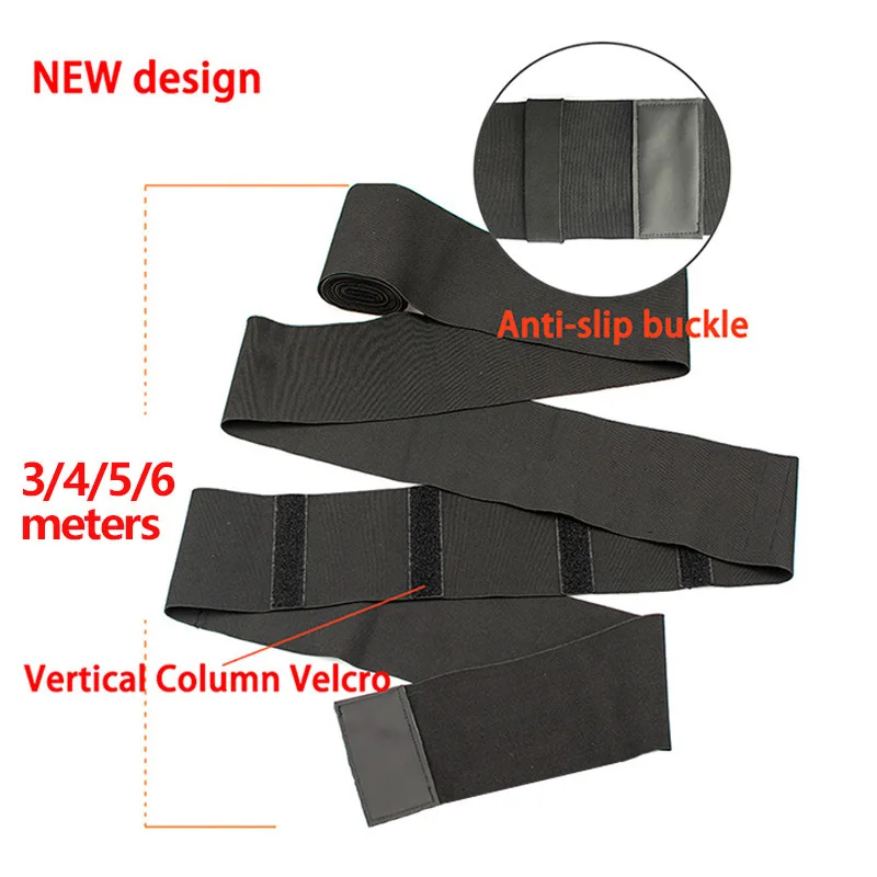مدرب خصر ملفوف للنساء، ماكينة تشذيب الخصر بطول 13.12 قدم للمعدة، قابلة للتعديل والتفاف، مناسبة للرجال والنساء #6