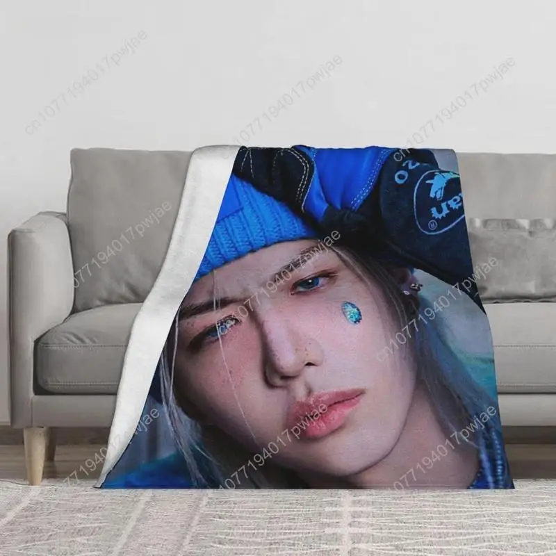لطيف الضالة K-POP بطانية لينة رمي بطانية شفة النسيج ديكور المحمولة قيلولة دافئة تنفس مريحة بطانيات مخصصة #3