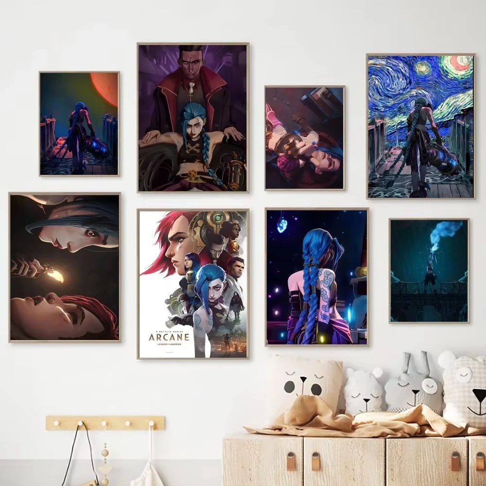 

Цифровая картина маслом по номерам, серия Arcane, анимационная краска League Of Legends с номерами, домашний декор, настенное искусство, идеальный подарок