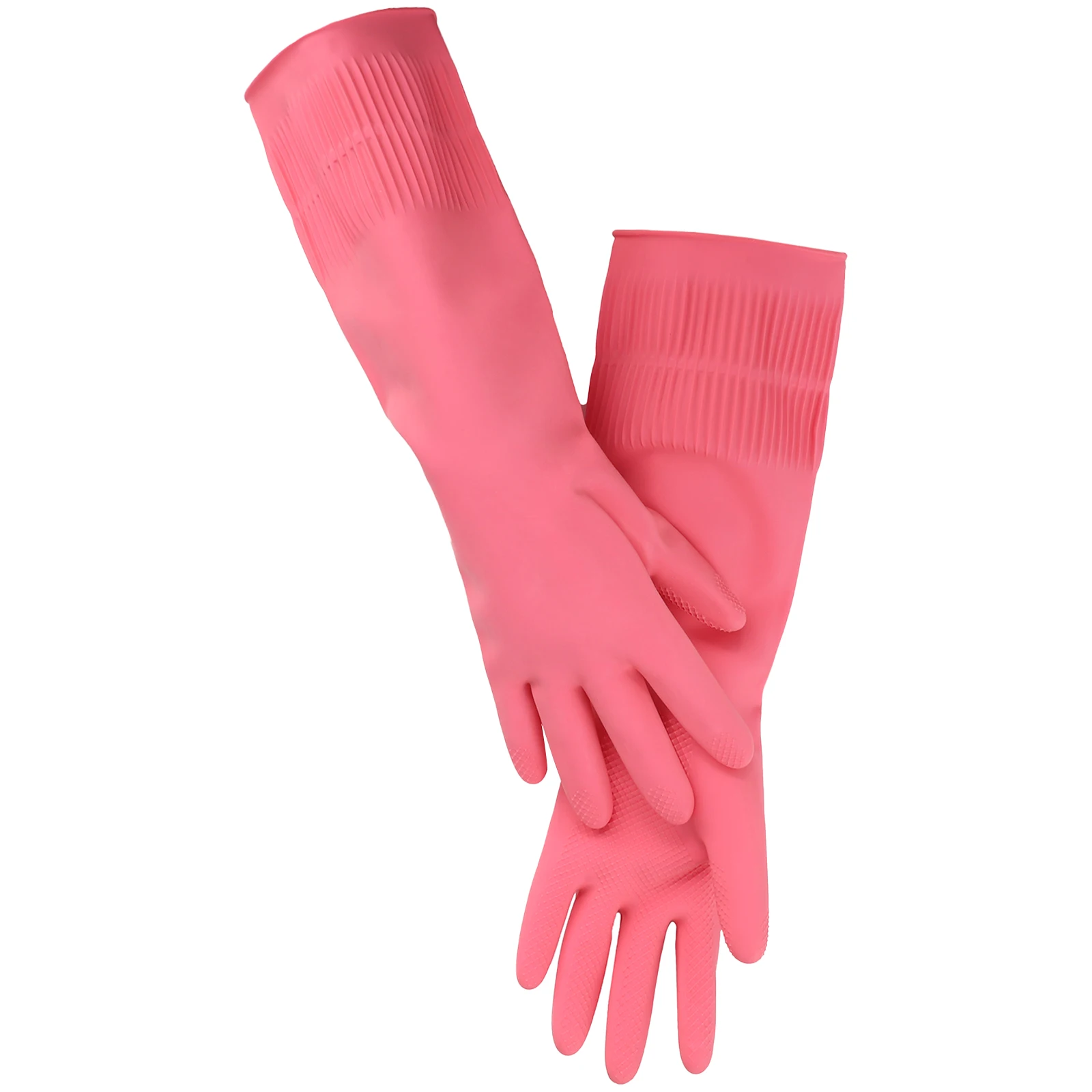 家庭用防水ラテックスクリーニング手袋ノンスリップ耐摩耗性食器洗い手袋キッチンガーデニング作業手袋ツール