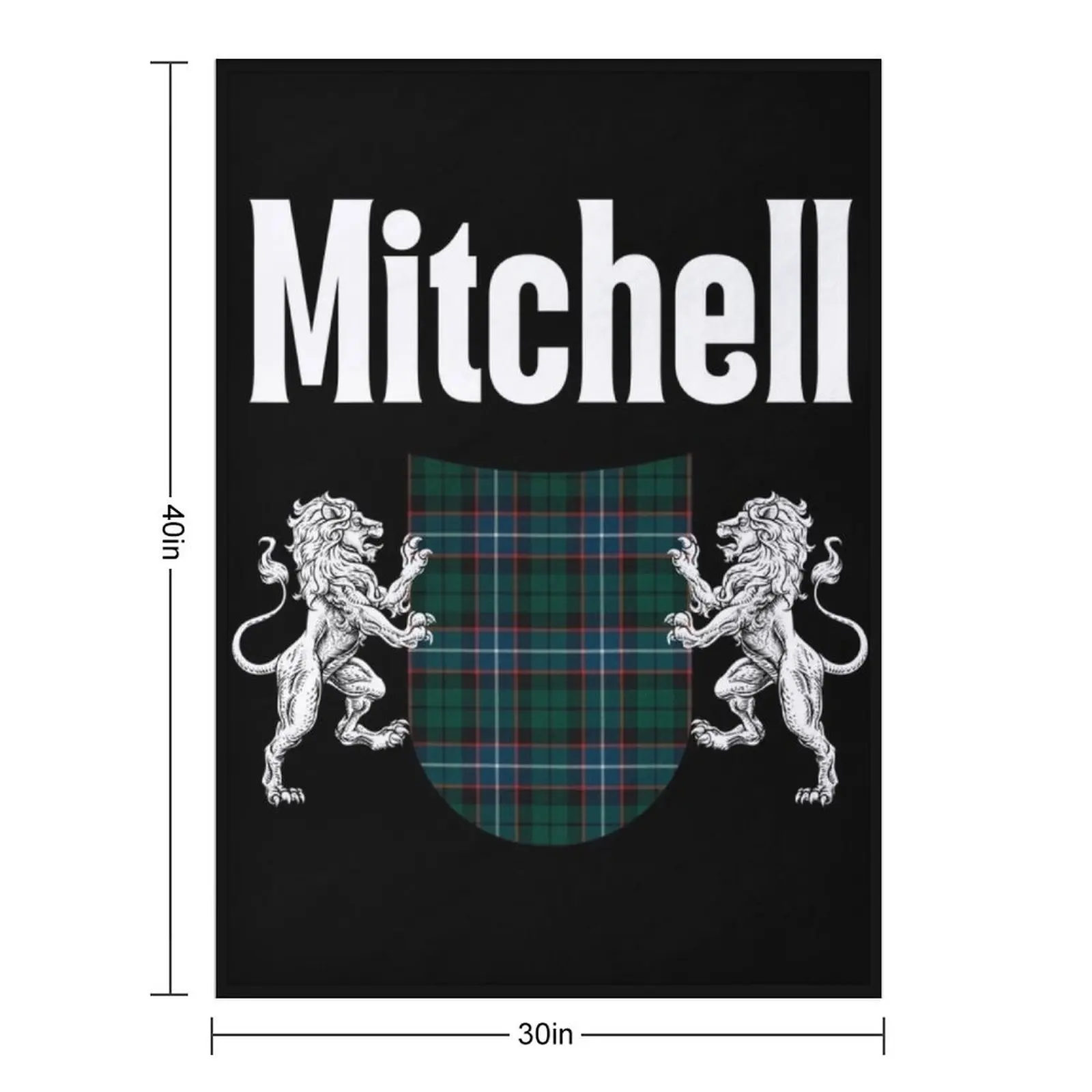 Mitchell Clan Scottish Name Coat Of Arms Tartan Throw Blanket Decorative Throw funny gift Sofa Throw Picnic Blankets