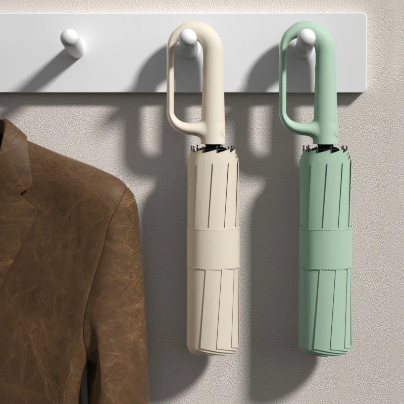 

Water Resistant Strong Windproof Automatic Umbrella Sunshade UV Protection Folding Men's Umbrella Buckle Rain Large Parasol for