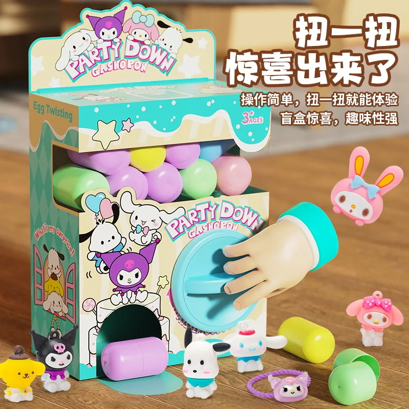 6/12/16pcs Creative Sanrio Egg Twister Blind Box Toys Cartoon Kuromi My Melody DIY Surprise Box Eggs Twister Toys For Kids Gifts