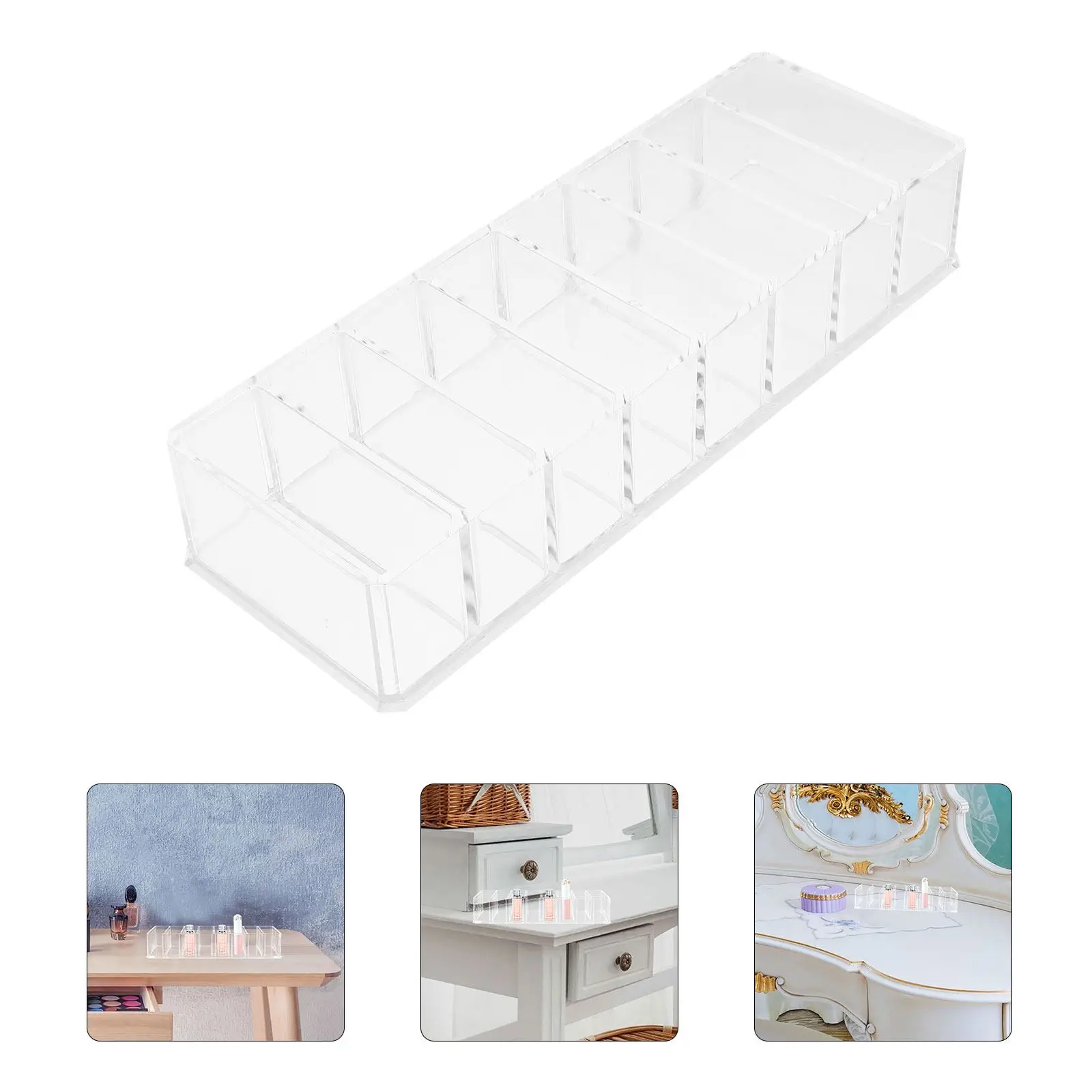 

2 шт. прозрачные разделенные палетки для теней, органайзер для макияжа, прочный пластиковый держатель для палеток для румян, пудры, солнцезащитного крема