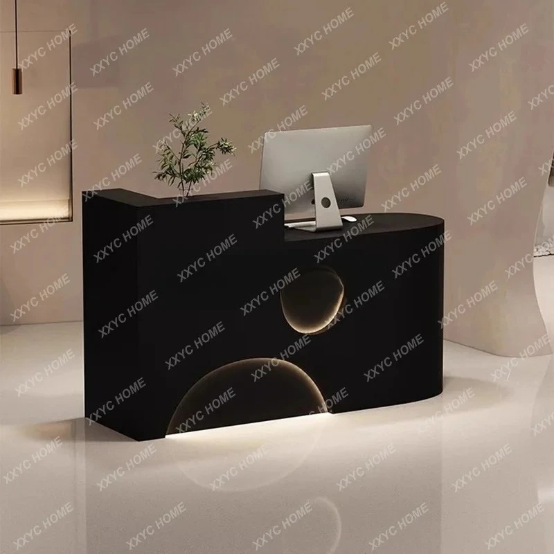 AA Clothing Store Cashier Counter Small Beauty Salon Bar Simple Modern Lacquer Front Desk Reception Desk Women's Clothing