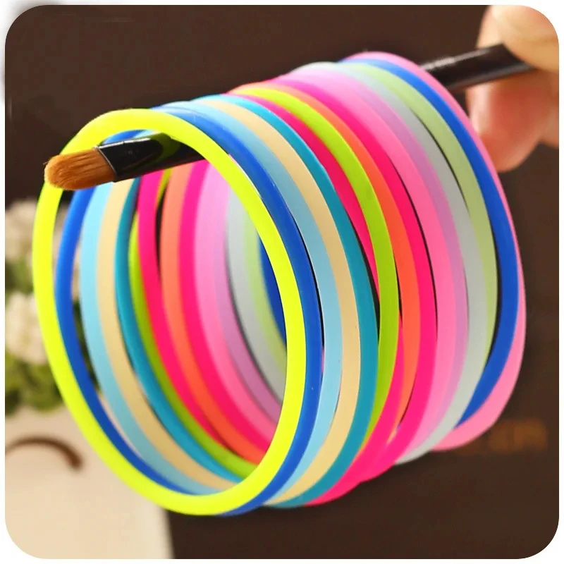 10 sztuk cukierkowe kolory silikonowe bransoletki świecąca gumka opaska na nadgarstek świecące w ciemności elastyczna opaska do włosów Scrunchie Bangle akcesoria