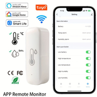 Tuya WiFi Temperature & Humidity Sensor Smart Home Indoor Thermometer Hygrometer App Remote Monitor Smart Life Alexa Google Home