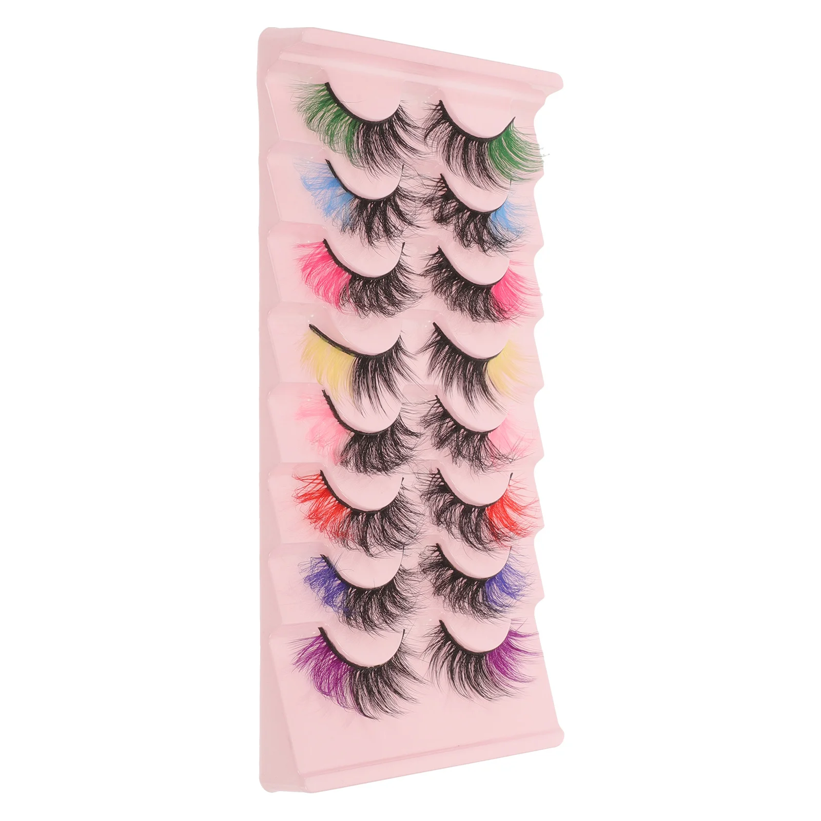 8 paia di ciglia finte colorate aspetto naturale ciglia finte per uso professionale per feste trucco per occhi trucco per occhi ciglia finte naturali