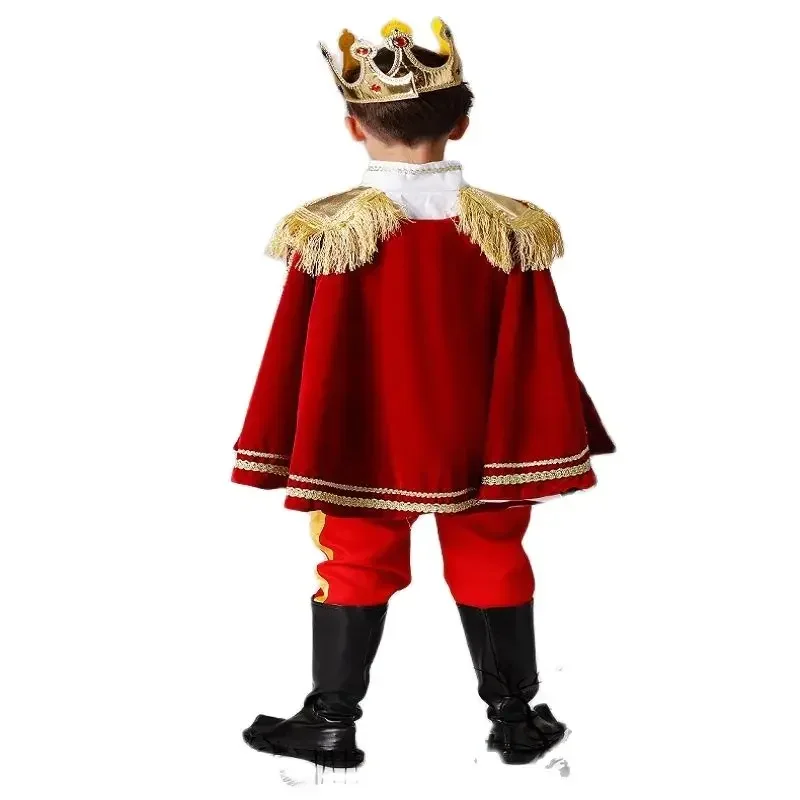 Bambini Halloween Fantasia Principe Re Costumi Cosplay Ragazzo Festa di Carnevale Fancy Dress Up Compleanno Regalo di Capodanno Bambini 2-12 T