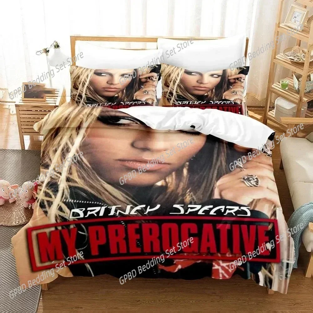 3D Printed Britney Spears Bedding Set Single Twin Double Queen King Cal King Size Bed Linen Set 3
