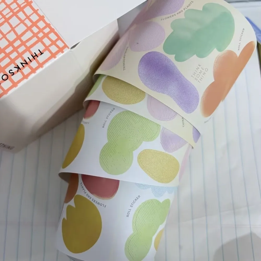 New Colorful Sticky Notes Pull-Out Design Flower Pattern DIY Sticker Notes Simple Design Self-Adhesive Instagram Style Notes