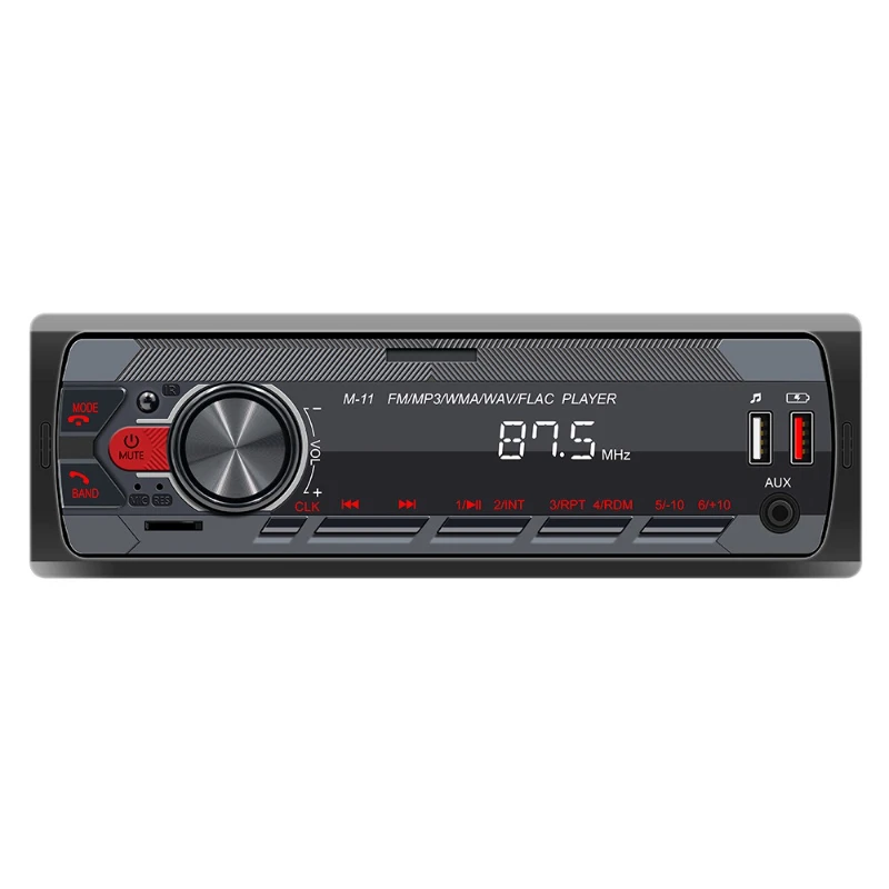 

12V car MP3 player Bluetooth hands free FM radio colorful lights audio central control modification