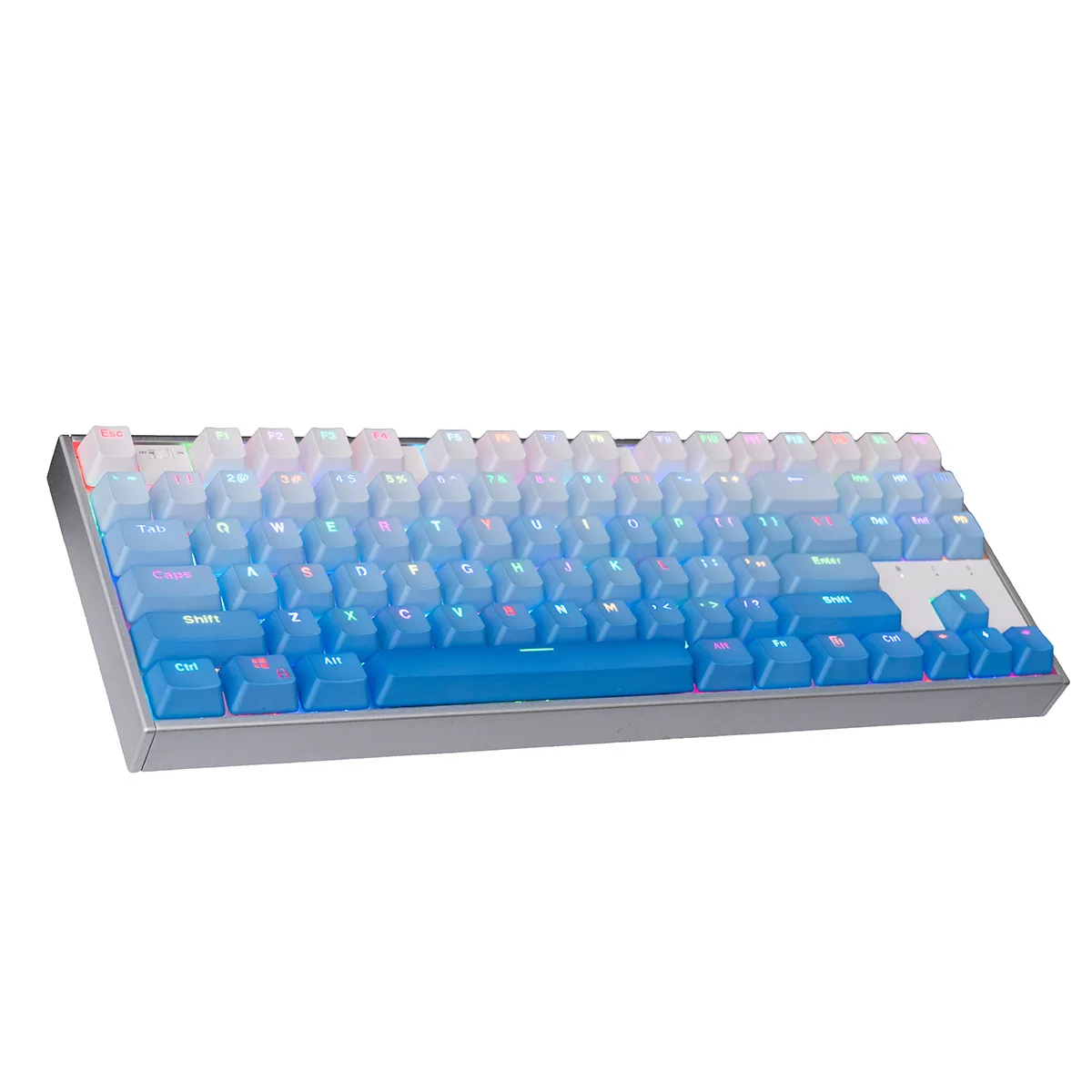 120 Keys Gradient Blue Keycaps PBT Double Shot OEM Height Backlight Through Mechanical Keyboard GK61 Anne Pro 2