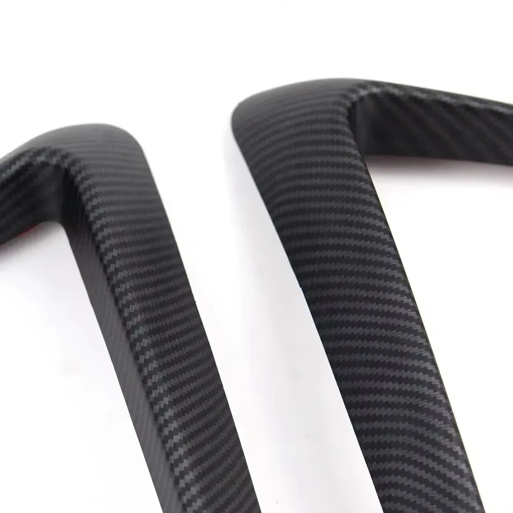 Car Front Fog Lamp Blade Trim For Tesla Model 3/Y 2021-2024 Fog Light Frame Carbon Fiber ABS Auto Accessories New