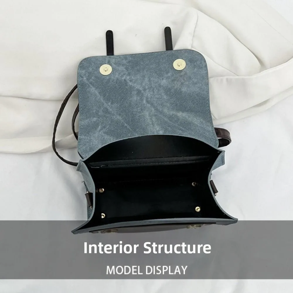 

Повседневный дорожный рюкзак в корейском стиле, портативная многофункциональная женская сумка на плечо, маленькая квадратная сумка в стиле ретро, студенческая сумка