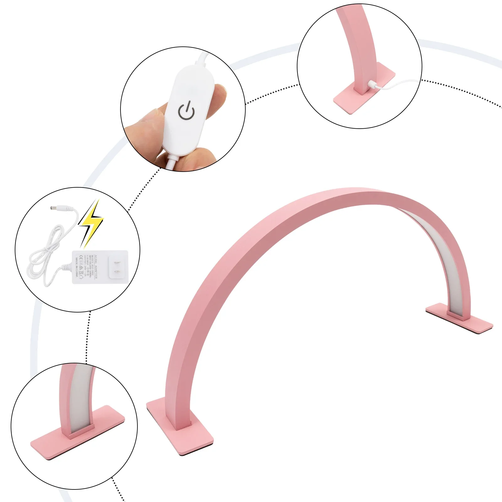 PDT Lamp Skin Light Therapy, 2400 Lumen LED, 180° All-Round Lighting, Adjustable Brightness and Color Temperature