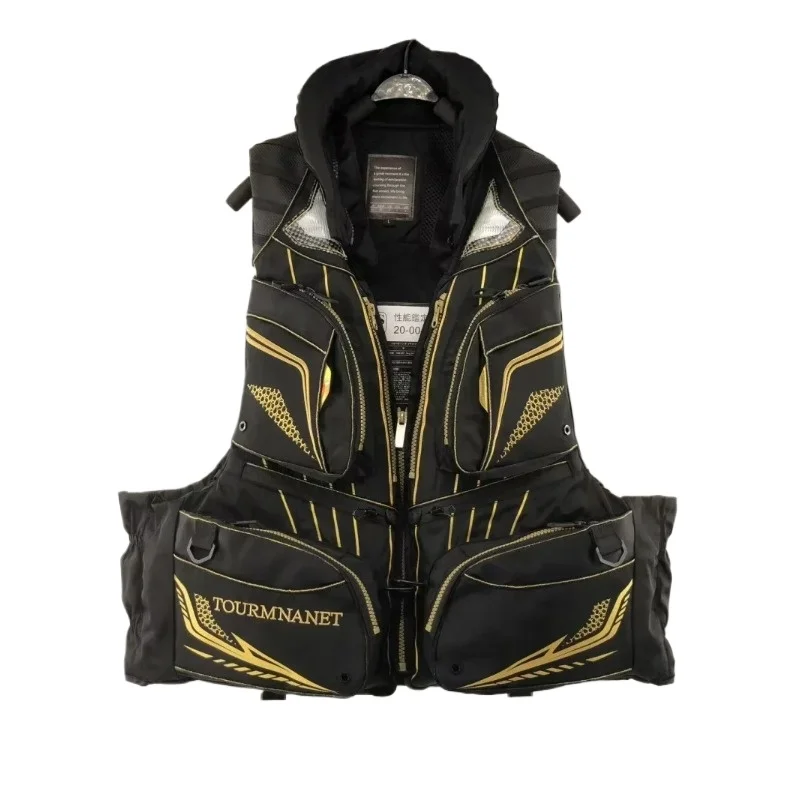 

Men Collar TOURNAMENT Fishing Life Jacket Multi-function Buoyancy Vest Large Buoyancy Outdoors Sports Boating Fishing Clothes