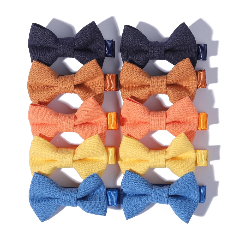 6pcs/10pcs Girls' Hair Clips Various Colors Of Bow Hair Acce