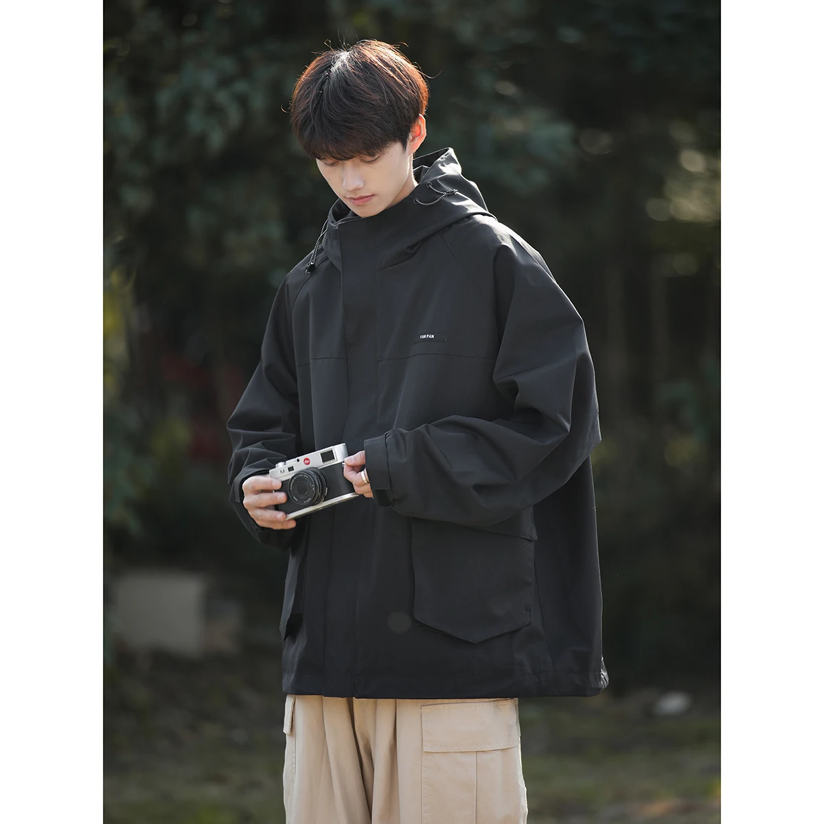 

Водонепроницаемая уличная куртка для мужчин, весна-осень, новая повседневная рабочая одежда с молнией, ветрозащитная куртка с декоративными элементами