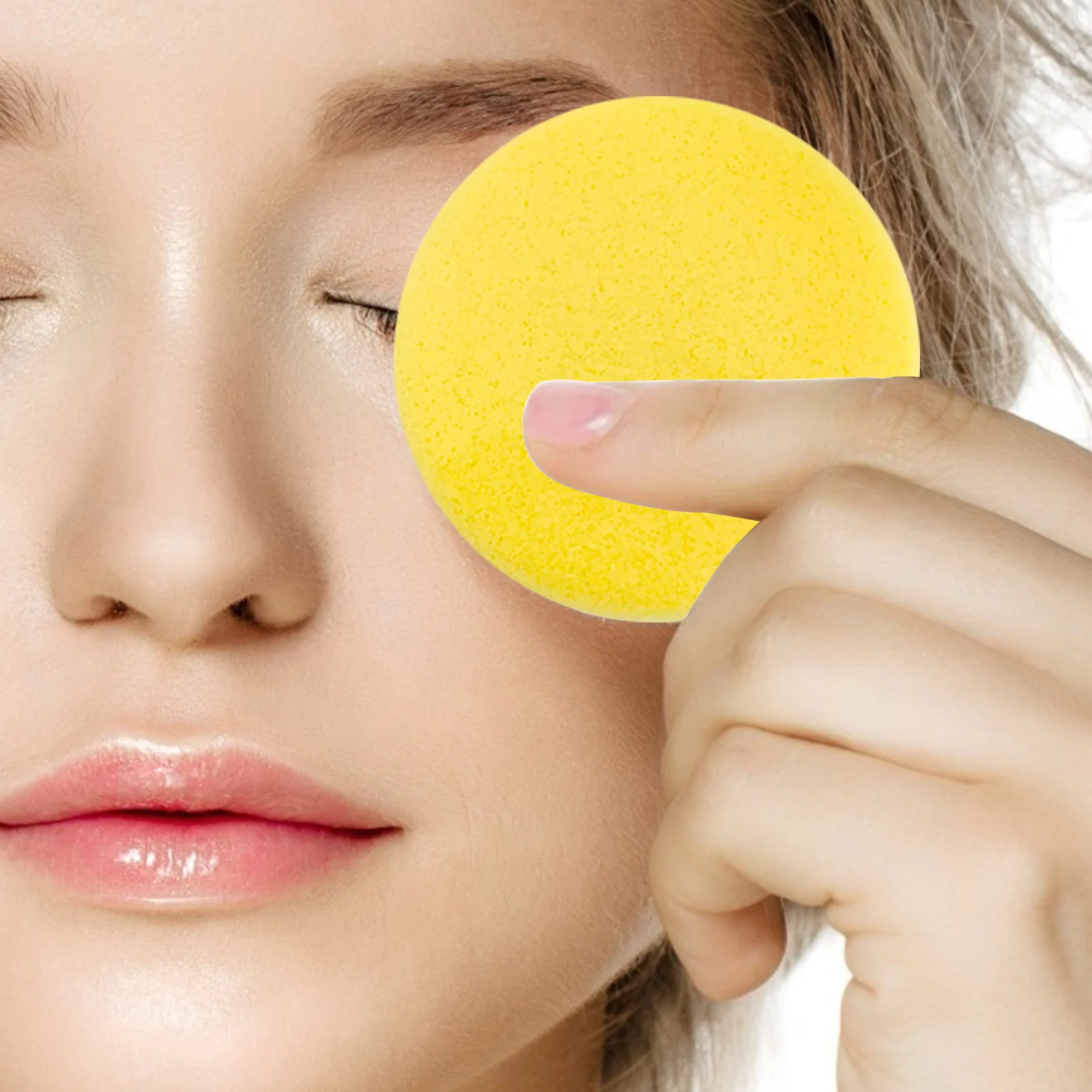 

108 Pcs Facial Sponge Cleansing Makeup Remover Hydrophilic Compressed Sponges 3 Colors Yellow Large Quantity for Women