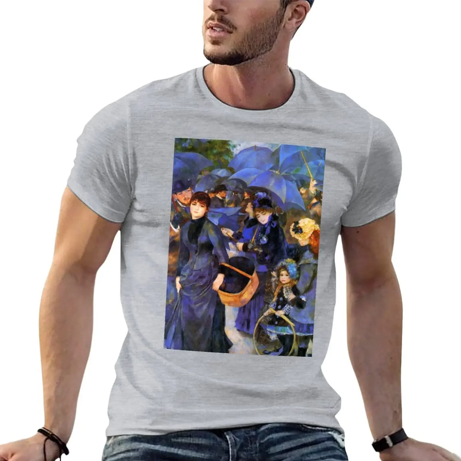 Vintage Pierre Auguste Renoir 1896 Umbrellas Fine Art T-Shirt hippie clothes graphics vintage clothes Men's t-shirt