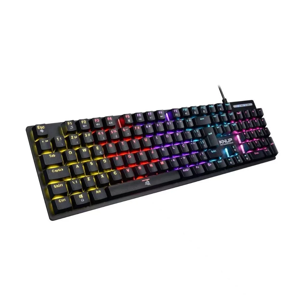 Kit Teclado e Mouse Gamer Mecânico USB RGB KP-TE131 - Knup