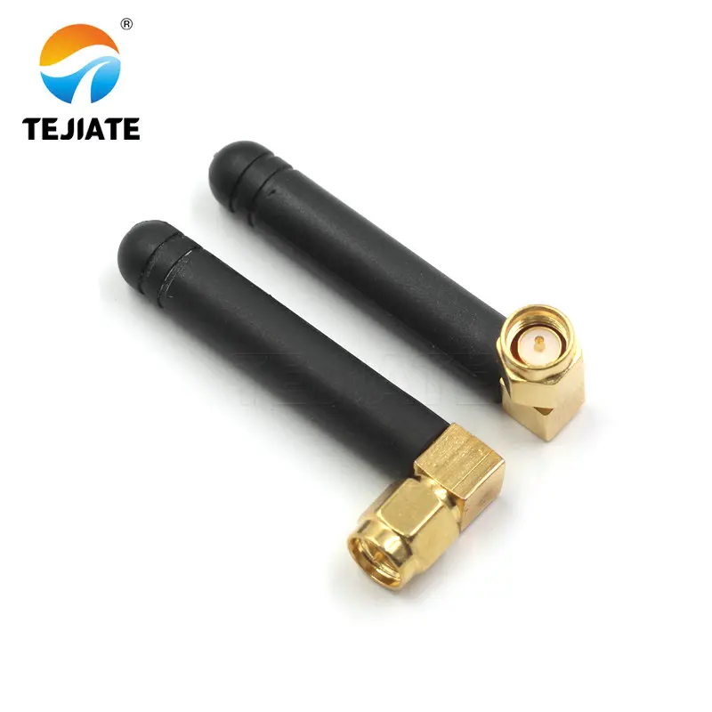 1PCS 433M high gain antenna 433mhz data transmission antenna 433 folded rubber rod antenna small pepper SMA inner needle